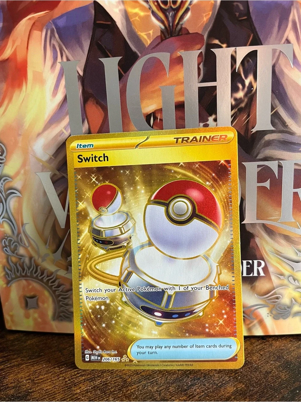 Switch Pokemon 151 Trainer Item Card Gold Holo 206/165